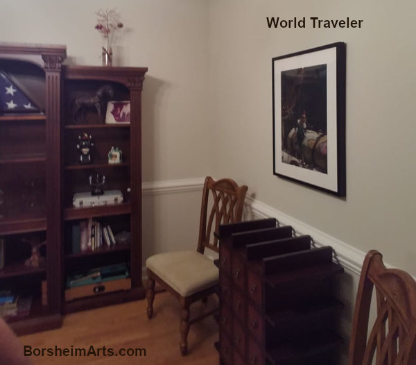 'World Traveler,' pastel at Stephen's Lake House, Hickory, North Carolina