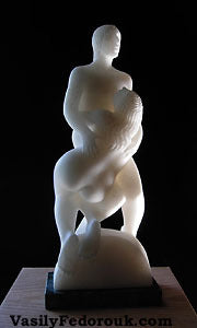 Lovers Sculpture in Turkish Marble