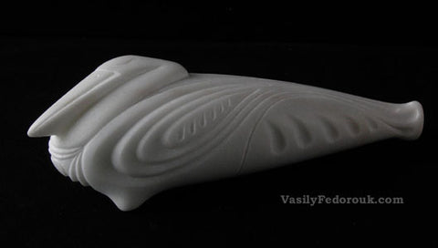 Stork Abstract Bird Carved in Marble Sculpture