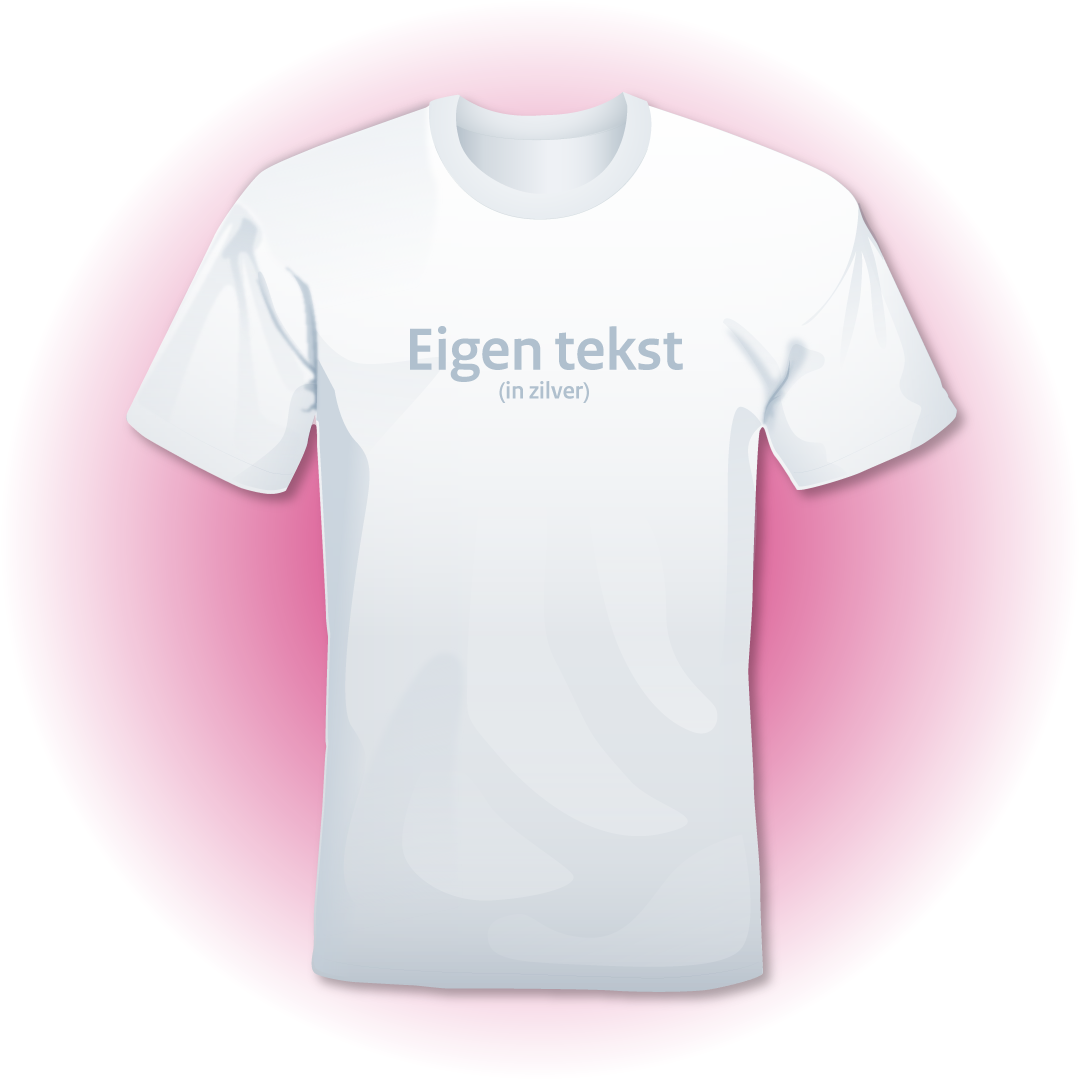 Gepensioneerde Robijn Literaire kunsten T-Shirt wit met EIGEN TEKST in zilver – DGC PRINT