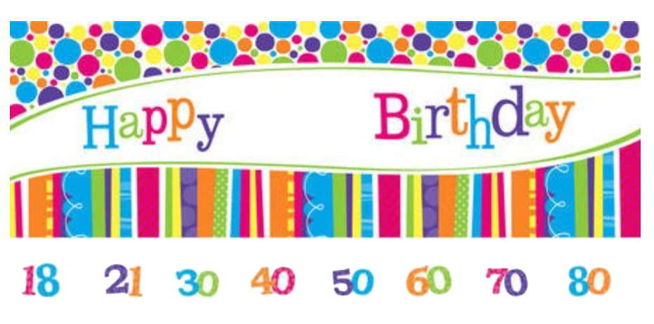 Giant Birthday Banner Customise Just Party Supplies Nz