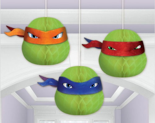 Teenage Mutant Ninja Turtles Honeycomb Hanging Decorations Just