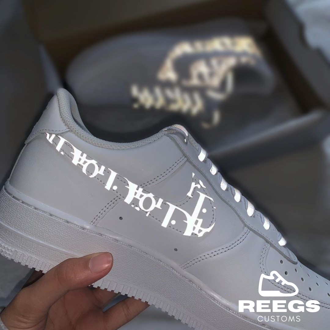 grey reflective air force 1