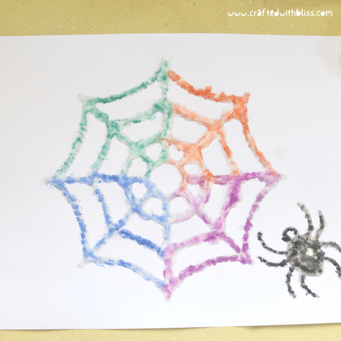 Final Spider Web Easy Salt Painting