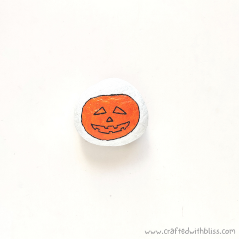 Halloween Stone Painting For Kids Step 4