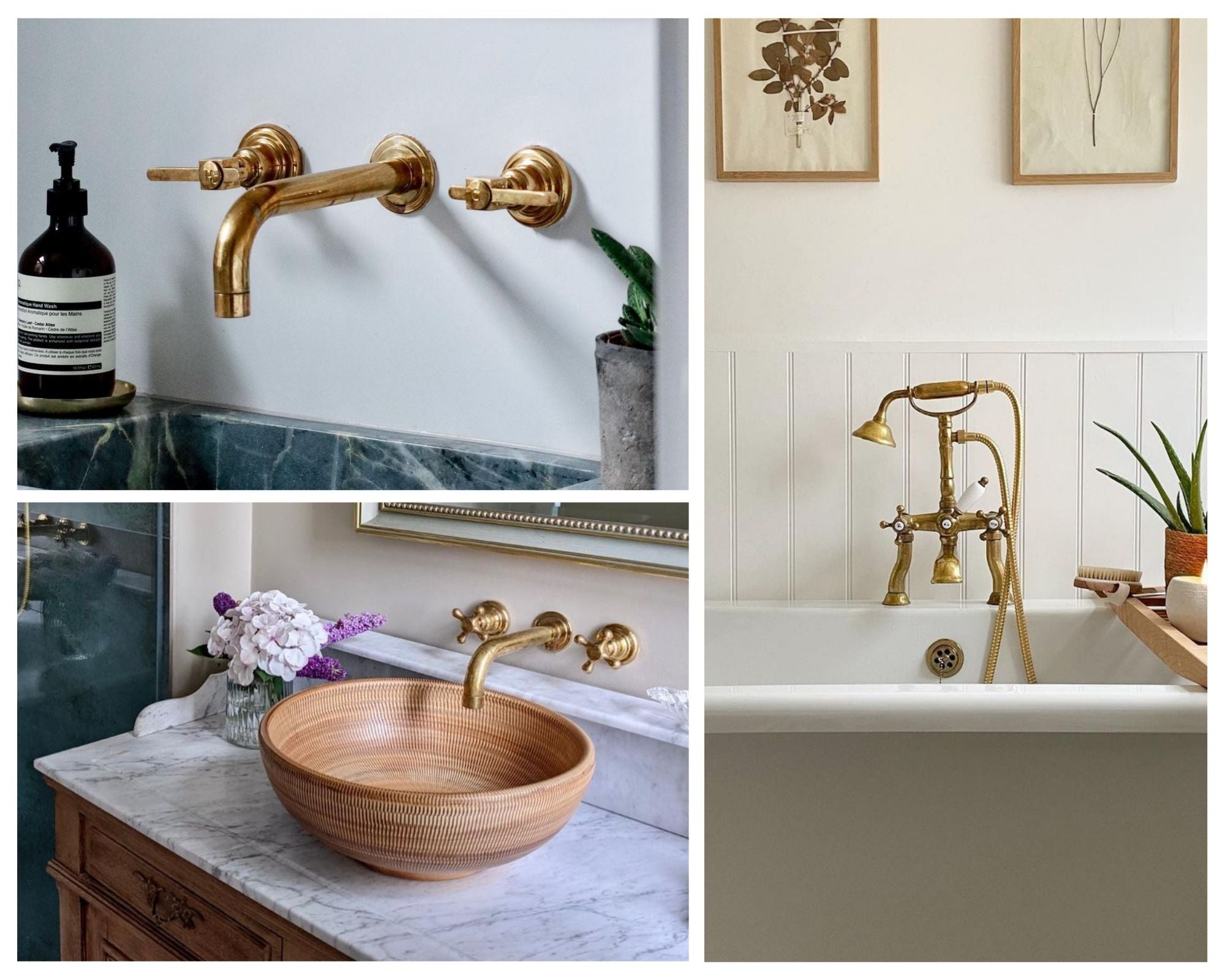 Unlacquered Brass Taps Samuel Heath