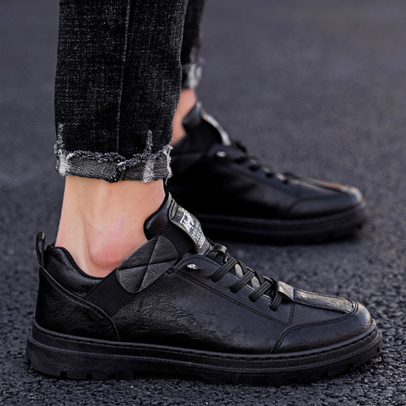 stylish leather sneakers