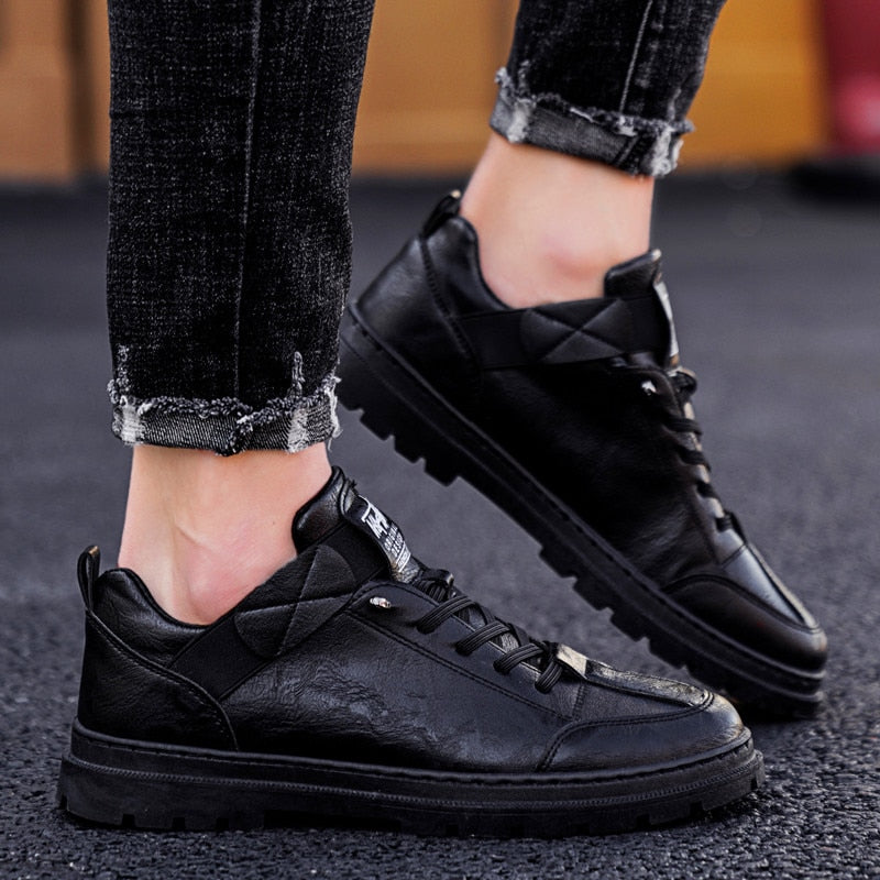 stylish leather sneakers