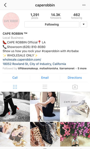 Cape Robbin women's shoes instagram