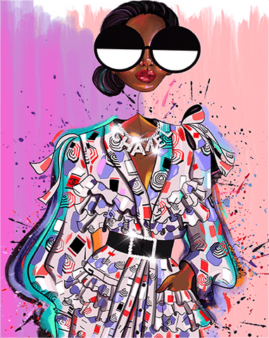 Sew Sketchy black girl high fashion couture 