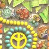 coloured beads grouted