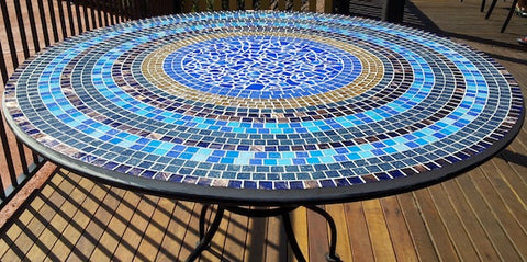 make a mosaic table top with these step by step instructions