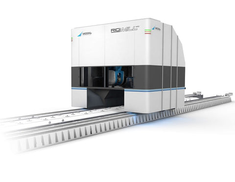 RigiMill vertical machining centre with moving gantry to machine large or long aluminium parts