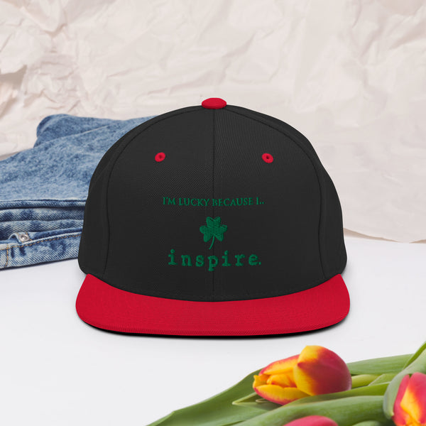 I'm Lucky Because I inspire Snapback Hat