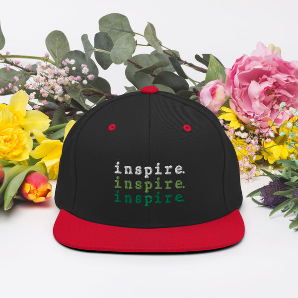 inspire Tri Green Snapback Hat