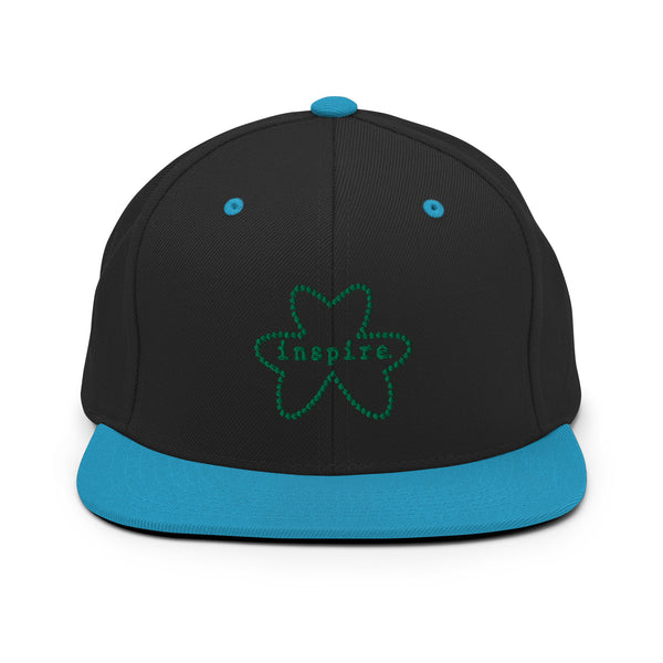 inspire Shamrock Outline Snapback Hat