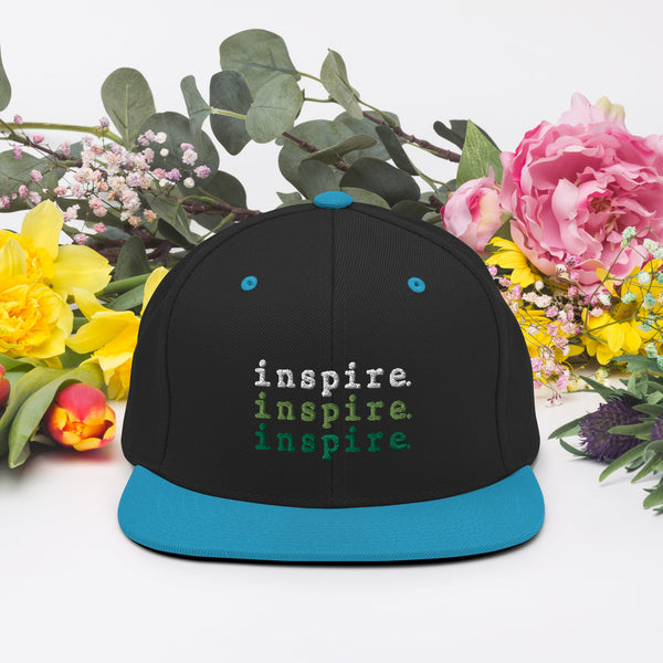 inspire Tri Green Snapback Hat