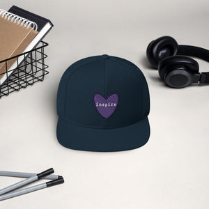 inspire Purple Heart Snapback Hat