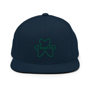 inspire Shamrock Outline Snapback Hat