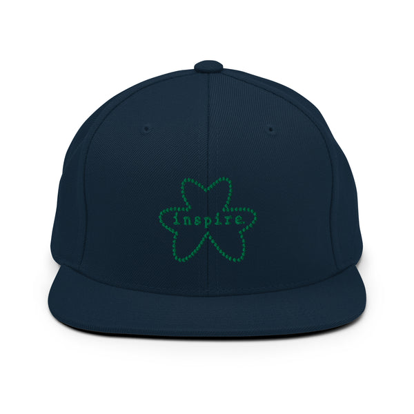 inspire Shamrock Outline Snapback Hat