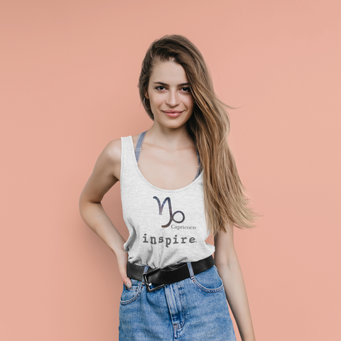 inspire Capricorn Zodiac Women's Racerback Tank