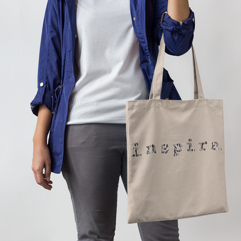 inspire Zebra Print Eco Tote Bag