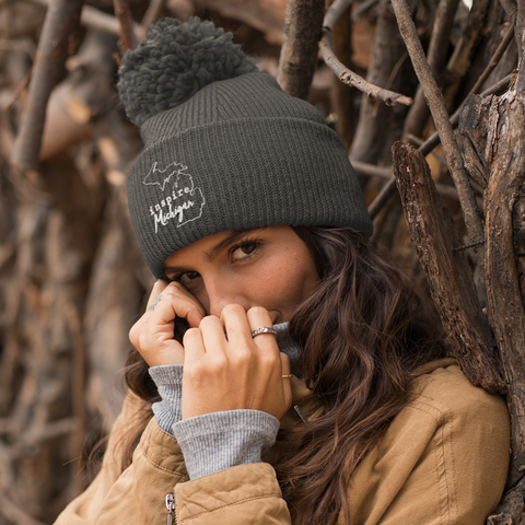 inspire Michigan Pom-Pom Beanie