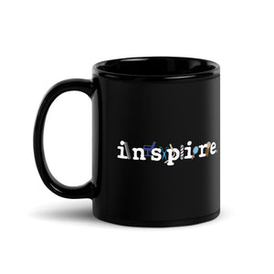 inspire Barber Black Glossy Mug