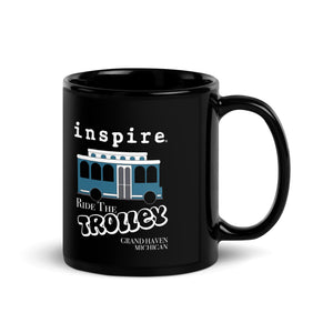 inspire Grand Haven Black Glossy Mug