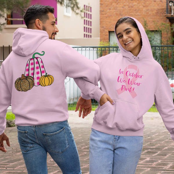 In October We Wear Pink Breast Cancer Awareness Unisex Hoodie