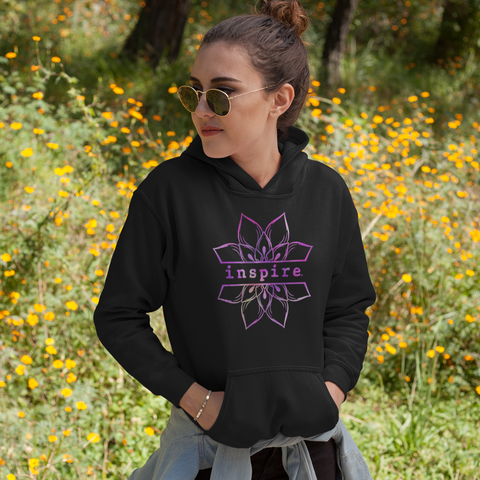 inspire Lotus Flower Unisex Hoodie