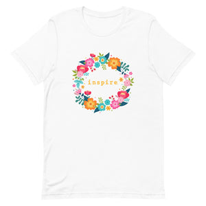 inspire Floral Wreath Short-Sleeve Unisex T-Shirt