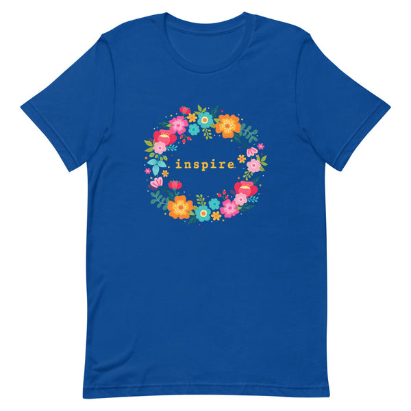 inspire Floral Wreath Short-Sleeve Unisex T-Shirt