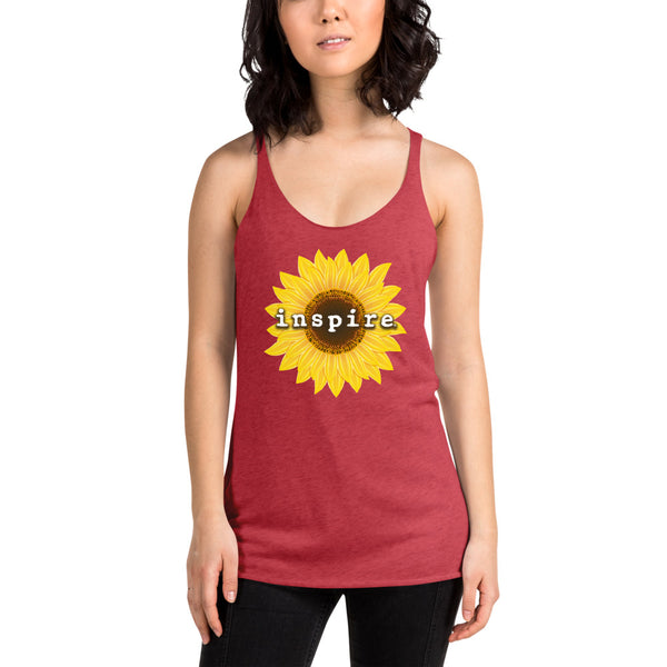 inspire Sunflower Women's Racerback Tank