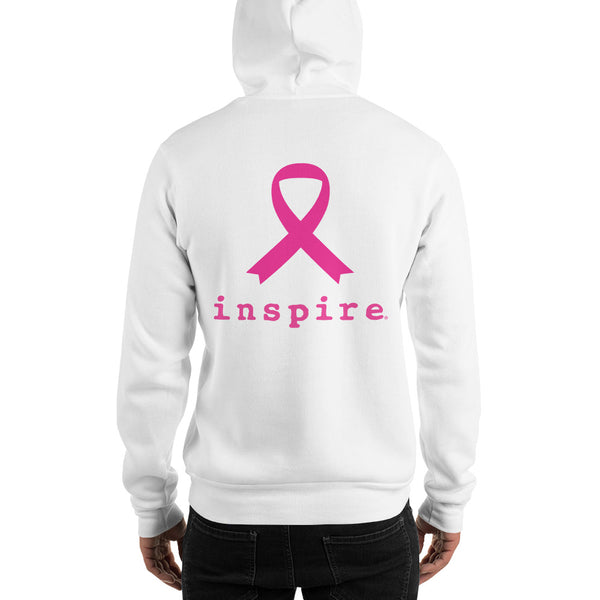 inspire Thin Blue Line Against Breast Cancer Hooded Sweatshirt