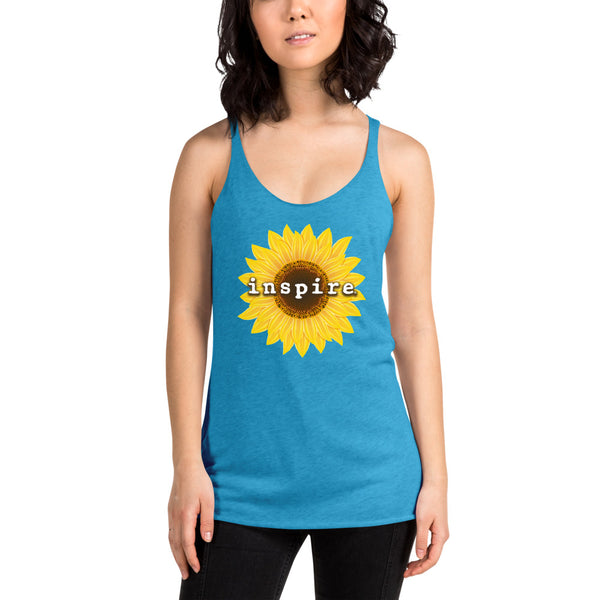 inspire Sunflower Women's Racerback Tank