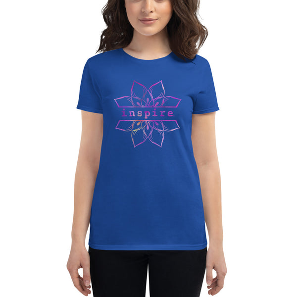 inspire Lotus Flower Women's Short Sleeve T-shirt