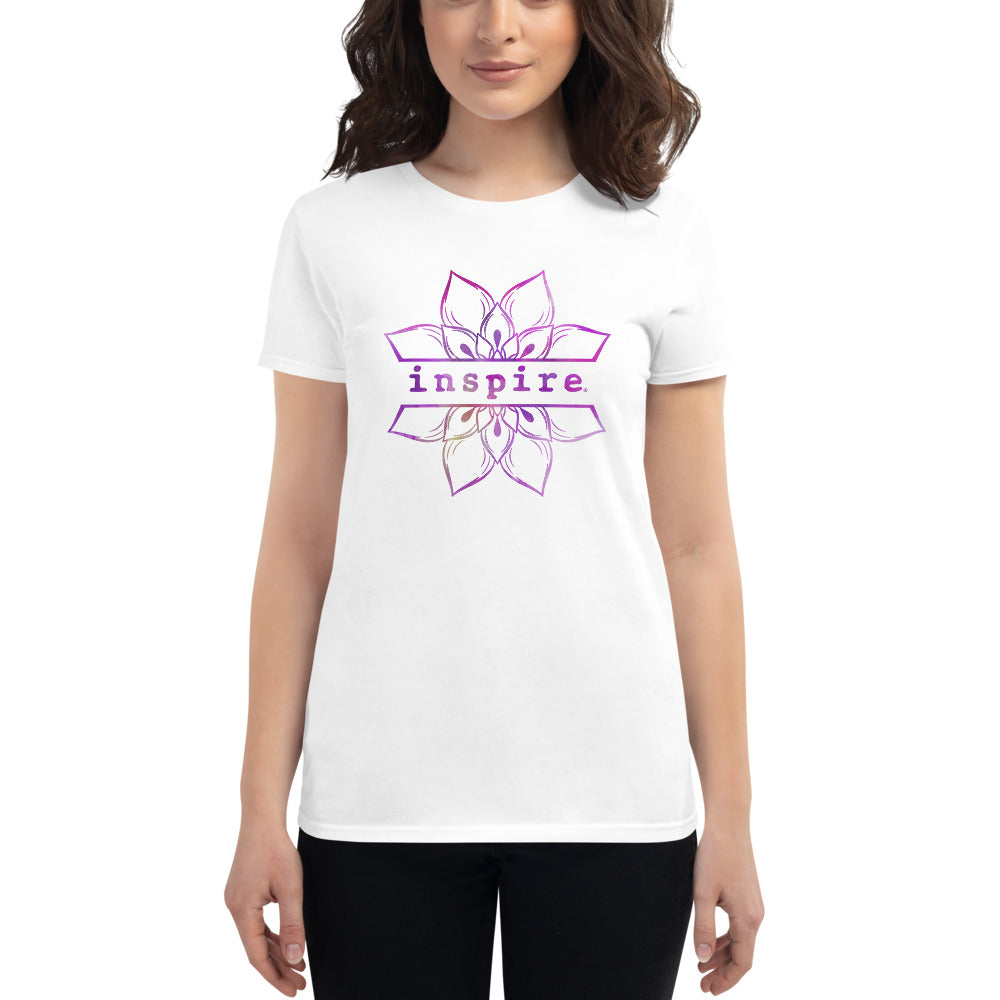 inspire Lotus Flower Women's Short Sleeve T-shirt