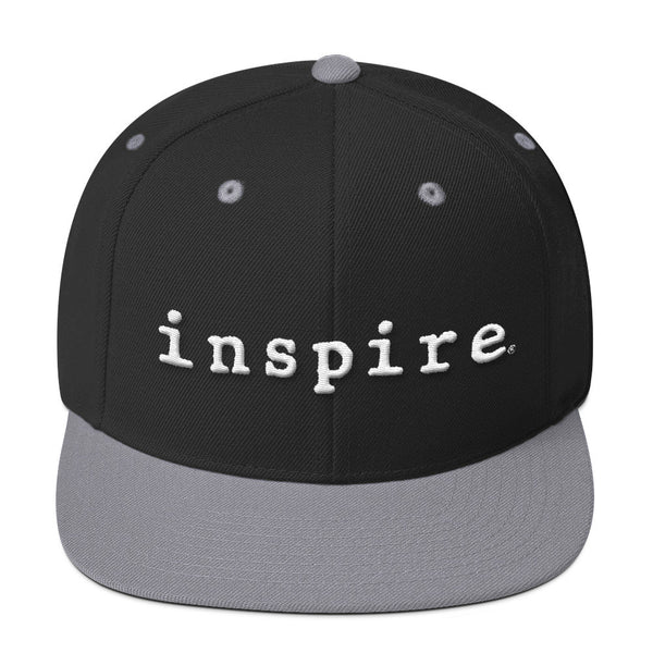 inspire Embroidered Wool Blend Snapback Hat