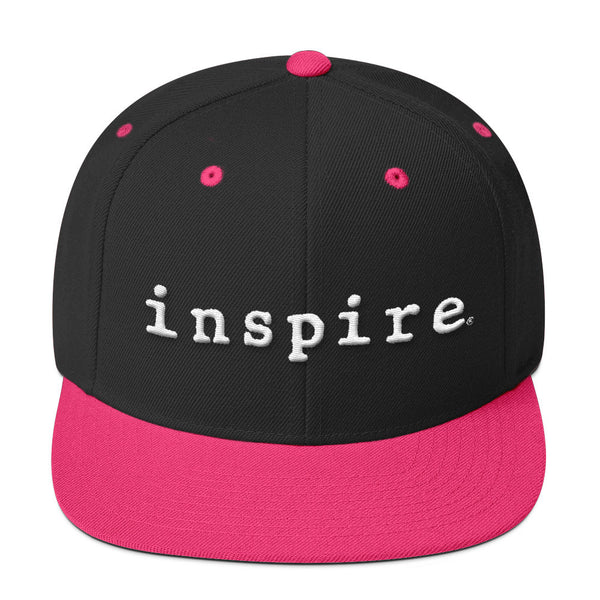 inspire Embroidered Wool Blend Snapback Hat