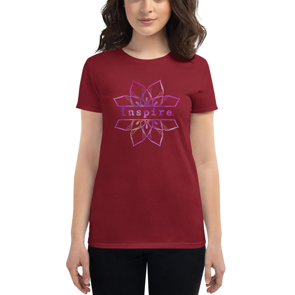 inspire Lotus Flower Women's Short Sleeve T-shirt