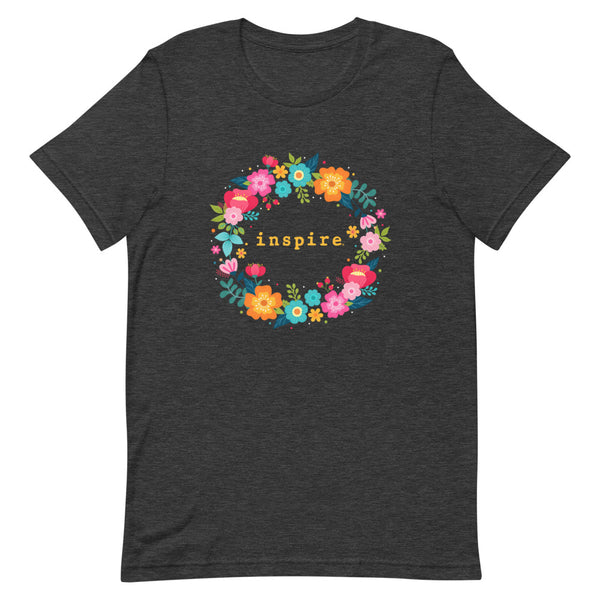 inspire Floral Wreath Short-Sleeve Unisex T-Shirt