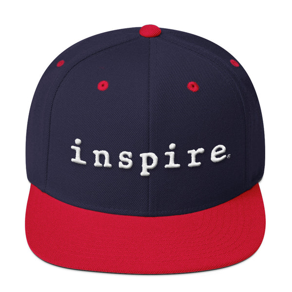 inspire Embroidered Wool Blend Snapback Hat