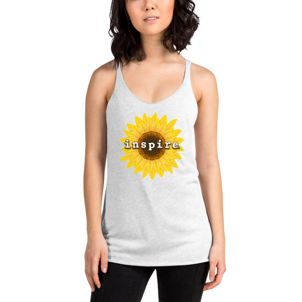 inspire Sunflower Women's Racerback Tank