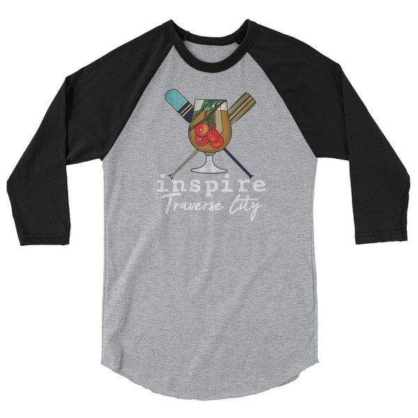 inspire Traverse City 3/4 sleeve raglan shirt