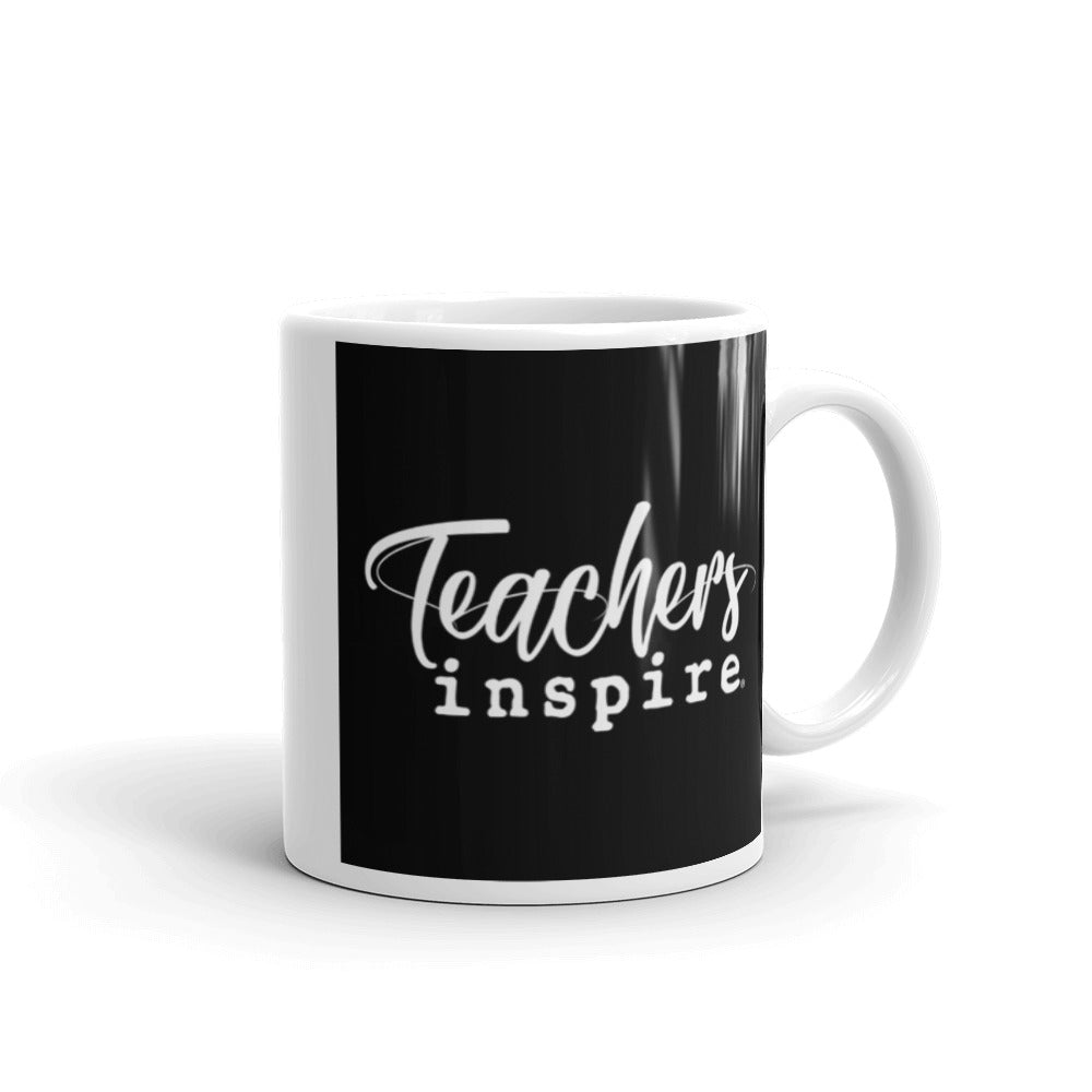 inspire Teachers White Glossy Mug