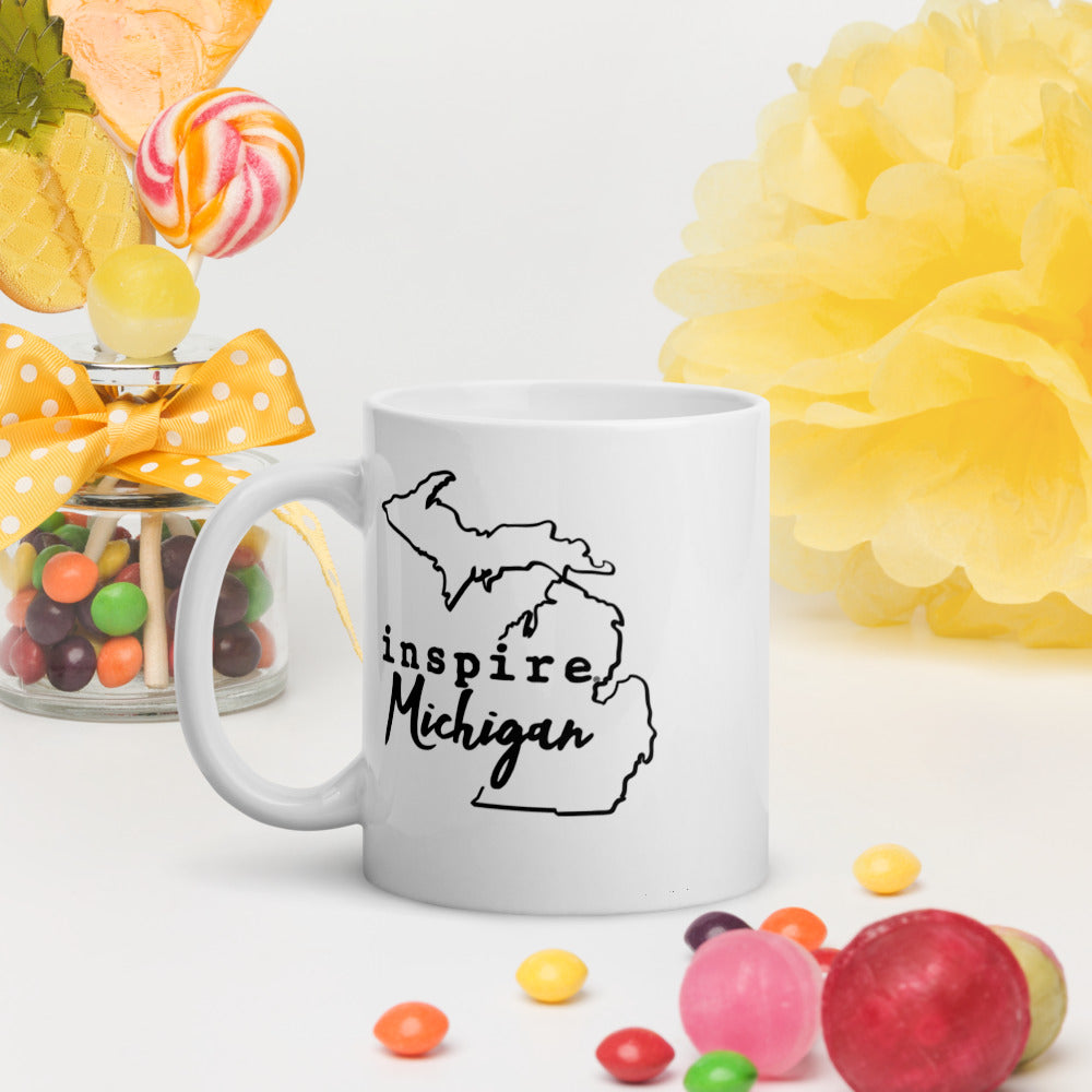 inspire Michigan White Mug