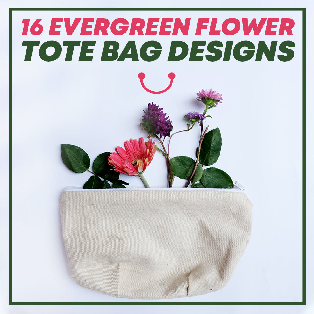 16 Evergreen Flower Tote Bag Designs