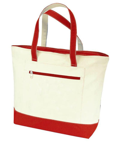 Two Tone Large Canvas Tote Bag