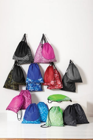 colorful drawstring backpacks